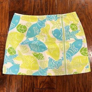 *SOLD* Vintage Lily Pulitzer Fish and Shells Mini Skort 90s Y2K